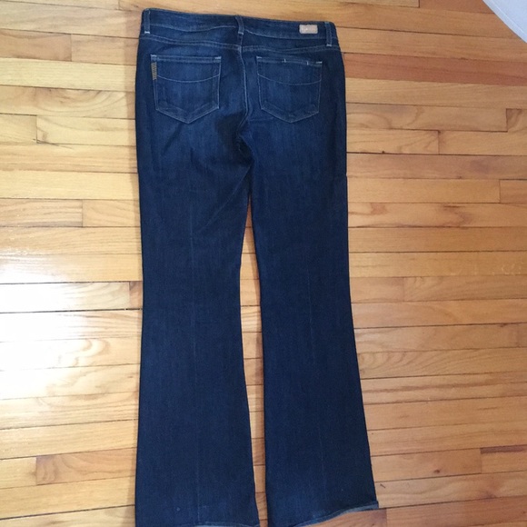 Paige Blue Laurel Canyon Boot Cut Jeans - Premium Denim - Dark Blue color - Picture 2 of 8